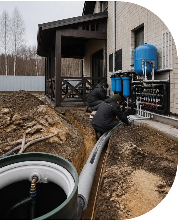Монтаж и проектирование водоснабжения дачи под ключ в Балахне